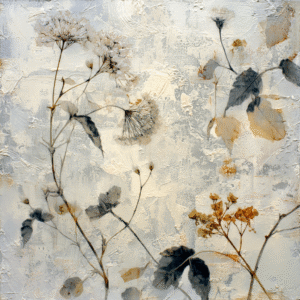 Serenity Blooms: Post-Impressionist Botanical Meditation Art with Lieberman Influence