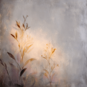 Ethereal Botanical Fields: Minimalist 18th Century Flora in Olitski's Neutral Hues