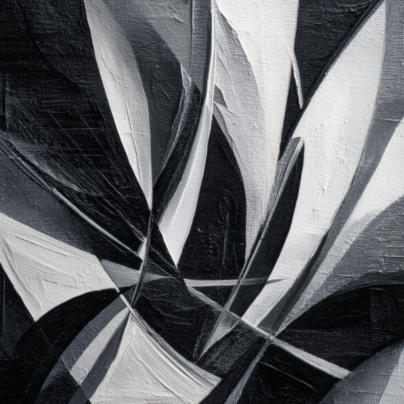 Abstract Whispers: Expressionist Monochrome Romance