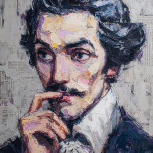 Contemplative Marquis: 18th Century Nobility Reimagined in Pop Art Fauvism