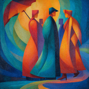 Transcendent Figures: Surreal Expressionist Vision in Franz Marc Style