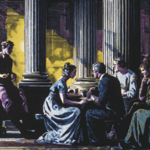 Pointillist Reverie: Neoclassical Daily Life Through Lichtenstein's Pop Lens