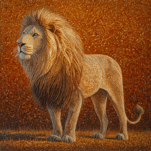 Earthen Menagerie: Renaissance Fauna in Pointillist Meditation