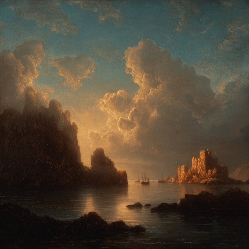 Enigmatic Tides: Medieval Seascape in Zurbarán's Baroque Illumination