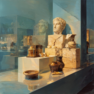 Ancient Reflections: Neo-Pop Contemporary Office Artwork