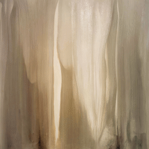 Monochrome Serenity: Abstract Color Field Reverie - Morris Louis Inspired Dining Room Art