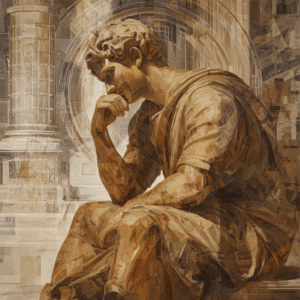 Ancient Contemplation: Renaissance Figural Study in Sepia